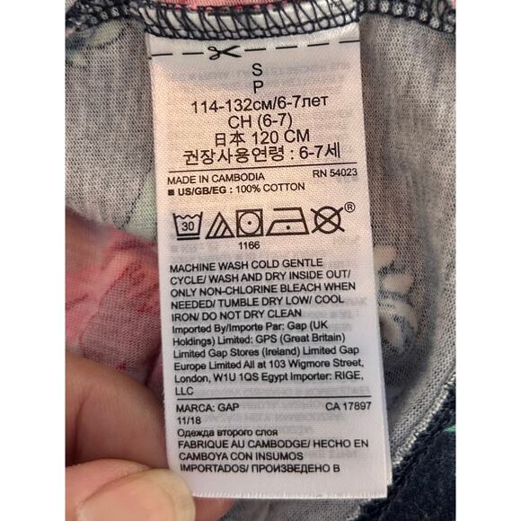 Gap Kids Girl Floral Print Short Sleeve Dress Pullover Multicolor Size Small‎ - Picture 9 of 9